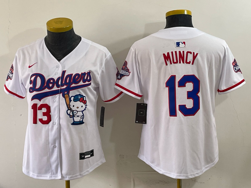 women Los Angeles Dodgers #13 Muncy white 2026 MLB jersey